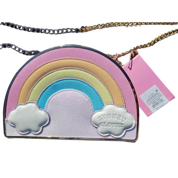 Women's Stoney Clover Rainbow Crossbody Clutch Bag - NWT + Free Shipping - Picture 2 of 5
